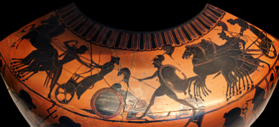 Attic Black-figure Amphora by the Antimenes Painter, ca. 510 BCE. Source: Wikimedia Commons